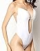 HOLYSNOW Plunging V-Neck Clear Straps Backless Thong Bodysuit
