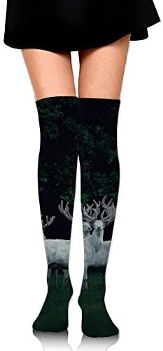 Sock Four Stags Biting The Leaves Over Knee High Socks Sports Athletic Casual Tube