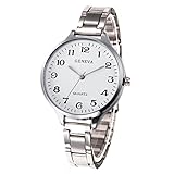 Clearance Sale!Women Stainless Steel Band Watches,Shinericed 2018 Fashion Women's Crystal Analog Quartz Wrist Watches Bracele (Silver)