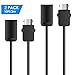 Amprich SNES Extension Cable 3M / 10ft SNES Extension Power Cord for Super Nintendo SNES Classic Edition Controller (2017) and Mini NES Classic Edition [2Pack]
