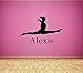 Custom Name Dance Wall Decal - Boys Girls Personalized Name Dancer Wall Sticker - Custom Name Sign - Custom Name Stencil Monogram - Boys Girls Room Wall Decor