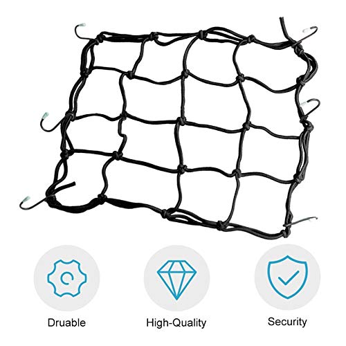dianagold 30x30cm Luggage Cargo Mesh Net Car Accessories Motorcycle Bike Helmet Holder - Thumbnail 3