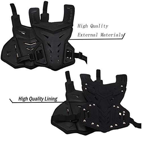 Possbay Motorcycle Armor, Motocross Racing Protective Gear Protection Chest and Back Protector Motocross Off-Road Racing Vest (XXL)