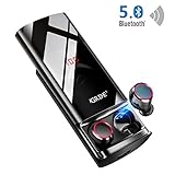 Wireless Earbuds, Bluetooth 5.0 Headphones 210H Playtime with 6000mAh Charging Case [As Power Bank] w/USB Type C Cable TWS Stereo Headphones Auto Pairing in-Ear Bluetooth Earbuds with Mic [2019]