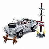 koolfigure Custom Mini WWII Building Bricks Set of German Army Kubelwagen Military Vehicle Build Toy 218PCS