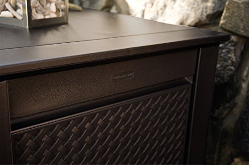 Rubbermaid Patio Chic Outdoor Storage Deck Box Dark Teak Wicker