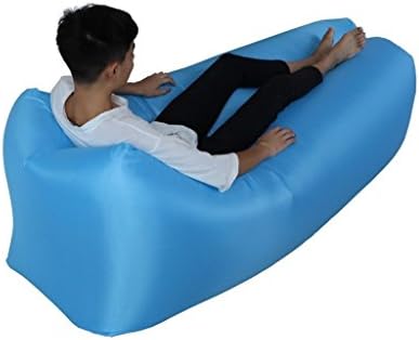 Aliglow Inflatable Lounger Air Sofa , Portable Quick Compression Air Lounge Bag Dream Beach Chair for Camping Swimming Park Backyard and Other Home Outdoor Activities£¬12-Month Warranty - Blue