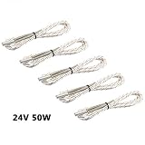 WINSINN 24V 50W Heater Cartridge 620 Heating Tube HT-NTC100K Thermistor 1M for Ender 3 CR-10 Sensor Heater Block V6 J-Head Hotend Extruder 3D Printer (Pack of 5Pcs)
