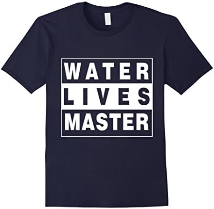 Mens Water live master Flint water crisis Tshirt Medium Navy