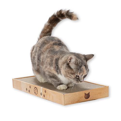 猫壱 バリバリパッド ワイド 爪研ぎ ライトブラウン 猫用