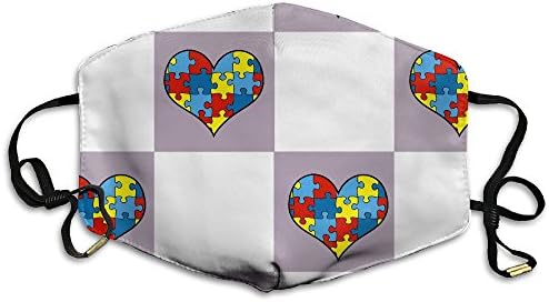 Ali2oaIq Autism Awareness Unisex Dust Allergy Flu Masks Washable Activated Carbon Breath Healthy Safety Mouth Masks