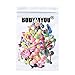 BodyJ4You 100PC Belly Button Rings Banana Barbells 14G Bioflex Plastic Bar Mix Color Body Jewelry