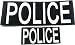 Police Large Velcro Patch Set of 2