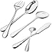 Silverware Set,MCIRCO 45 Pcs Flatware Set Serve for 8 Stainless Steel Forks Spoons Knives Set, Mirror Polished Cutlery Flatware Set with Large Serving Set
