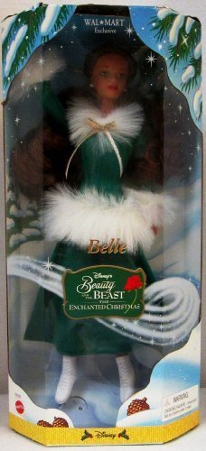 DISNEY'S "BELLE" FROM BEAUTY AND THE BEST THE ENCHANTED CHRISTMAS DOLL-WALMART EXCLUSIVE by Mattel