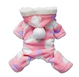 LOVELYIVA Pet Puppy Dog Apparel Clothes Hoodie Coat Jumpsuit Costume (small)