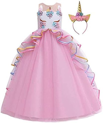 Unicorn Dress Pageant Party Dresses Flower Evening Gowns Tutu Dress  Fairytale & Storybook Costumes For Girls price in Saudi Arabia | Amazon  Saudi Arabia | kanbkam