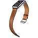 AutumnFall Long Leather Band Double Tour Bracelet Watchband for Apple Watch Series 1, Series 2 38mm (Brown)
