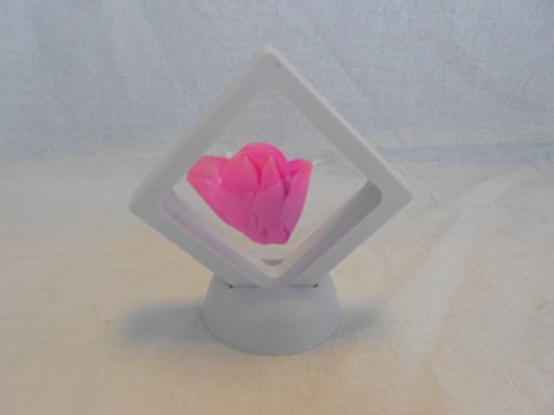 3D Display Floating Frame, Display Case, Shadow Box, Excellent for Jewelry, Shells, Stones, Coins, Flowers collected (Small, White)