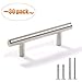 Aybloom Cabinet Handles - Pack of 30 Stainless Steel Brushed Satin Nickel Hollow Tube T Bar Drawer Pulls for Kitchen Furniture Hardware(Satin Nickel, Overall Length: 6