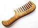 Myhsmooth Gs-2w-wt Wide Tooth Wood Handmade Natural Green Sandalwood No Static Comb with Aromatic Scent for Detangling Curly Hair and Gift -Made of a Whole Piece of Green Sandalwood, Not Mosaic(6.9