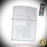 0298 USA Flag Statue of Liberty Lighter with Flint