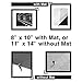 Yome 11x14 Picture Frame for Photos 8x10 with Mat or 11x14 without Mat, Black Photo Frames for Wall, Solid Wood Frames with Plexiglass for Gallery and Room Decoration, Set of 2