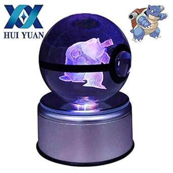 Buy Buyme Blastoise 8cm Crystal Pokeball Fancy Led Lighting And Spinning Primary Base Advance 3d Laser Engraving Valentine Children S Gift With Base Online At Low Prices In India Amazon In