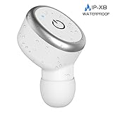 Waterproof Bluetooth Earbud, Wireless Earbud,Car Bluetooth Headphone Invisible earbuds with Mic, Showering Driving Sports Earbud for iPhones,Tablets and More Bluetooth devices (one Piece).