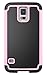E LV Hybrid Slim Shock-Absorption / Impact Resistant Dual Layer Defender Case for Samsung Galaxy S5 – [BABY PINK]