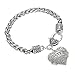 Fusicase Bling Crystal Silver Hearts Metal Family Member Bracelets(Sister)