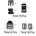 16 Set 1 Inch Heavy Duty Dual Side Adjustable Release Plastic Buckles (NO Sewing), 9 Yards Webbing Strap Width 1 Inch, Tri-Glide Slides for Backpack Repairing, Belts by Pantinue