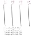 Luwigs 4 Size Ventilating Needles(1-1,1-2,2-3,3-4)+1 Brass Holder for Lace Wig Accessories 4Pcs Stainless Steel Needles Kit for Salon (Ventilating Needles Kit, One Set)