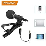 Ourlife Lavalier Lapel Microphone Omnidirectional Mic Perfect for recording Youtube/video/interview, lavalier Mic for iOS Android and Windows Devices