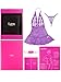 Women Lingerie Nightwear Lace Babydoll Strap Chemise Halter Mini Dress, Purple  Med