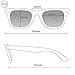 WearMe Pro -Square Horn Rimmed Soft Matte Frame Mirrored Lens Retro Sunglasses