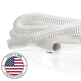 Original EVA Medical Ultra-Light White Hi-Performance CPAP and BIPAP Tubing with Ergonomic Cuff (Made in USA)
