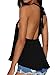LANFEI Women's Sexy Deep V Backless Halterneck Tank Top
