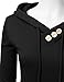 NINEXIS Women's Long Sleeve Button V-Neck Sweatshirts Pullover Hoodie