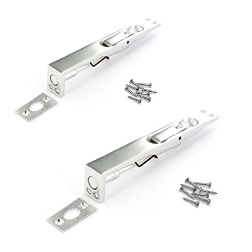 2 x Flush Bolt Door Locks Aluminium 150mm Lever Slide Locking Action