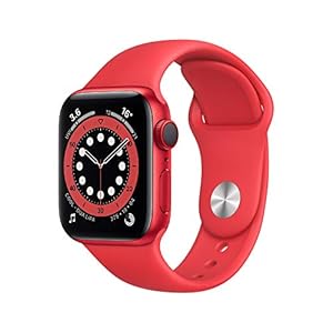 Apple-Watch-Series-6-GPS-Cellular-40mm-PRODUCTRED-Aluminium-Case-with-PRODUCTRED-Sport-Band-Regular Apple Watch Series 6 (GPS + Cellular, 40mm) - Gold Stainless Steel Case with Deep Navy Sport Band