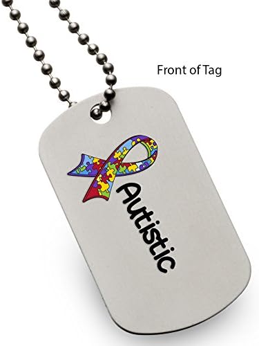 Autistic Medical Alert ID Dog Tag