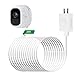 LANMU 26ft Weatherproof Outdoor Power Cable Compatible with Arlo Pro/Pro 2/Go/Security Light with Quick Charge 3.0 Power Adapter (Charger and Cord)