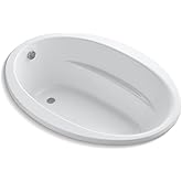 Kohler K-1163-0 5 ft. Drop-In/Undermount Oval Tub w/Reversible Drain White