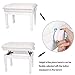 Neewer 18-22 inches / 46-56 Centimeters Height Adjustable Dual Padded Wooden Artist Piano Bench with Thick and Soft PU Leather Pillow Cushion for Deluxe Comfort (White)