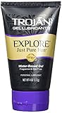 TROJAN Gel Lubricant Explore Just Pure Fun Water Base Gel Fragrance & Dye Free Gel Lubricant for Unmatched Pleasure Net Wt. 4 Oz or 113 G