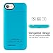 Battery Case for iPhone 8/7 / 6s /6 - i.Valux Slim Protective Rechargeable Extended External Charger Case 3000mAh Power Bank Backup Battery Charging Case Shockproof Bumper with Magnetic Stand (Blue)