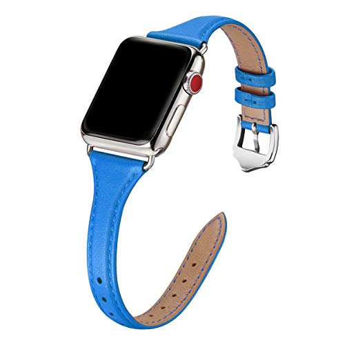 ایگرد | قیمت و خرید WFEAGL Leather Bands Compatible with Apple Watch 38mm  40mm 42mm 44mm, Top Grain Leather Band Slim \u0026 Thin Replacement Wristband  for iWatch SE \u0026 Series 6/5/4/3/2/1 (Surf