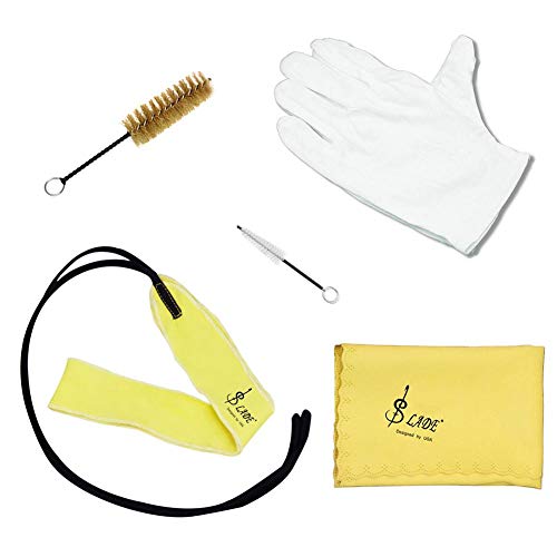 Starnearby 5pcs Saxophone Cleaning Care Kit Mouthpiece Brush Musical Maintenance Tool