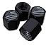 American Flag Valve Stem Cap - Black Subdued USA Aluminum with Rubber Ring Tire Wheel Rim Dust Cover fits Cars, Trucks, Bikes, Motorcycles, Bicycles (4 Pack) primary